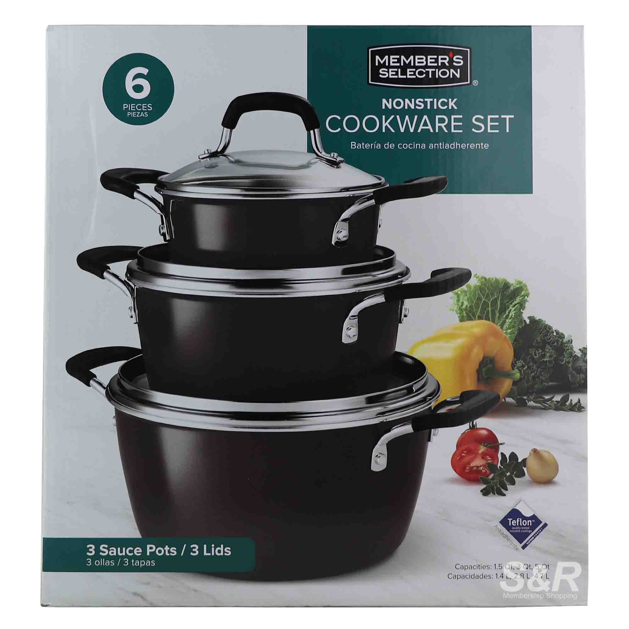Member's Selection Nonstick Cookware 6pc Set Member's Selection Nonstick Cookware 6pc Set